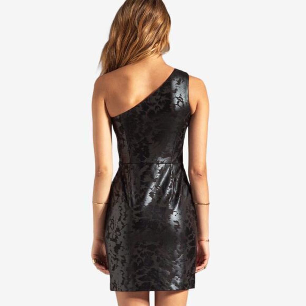 ERIN by Erin Fetherston Denise Glazed Ponti Dress Size 2 Black Glam‎ Cocktail - Picture 4 of 4